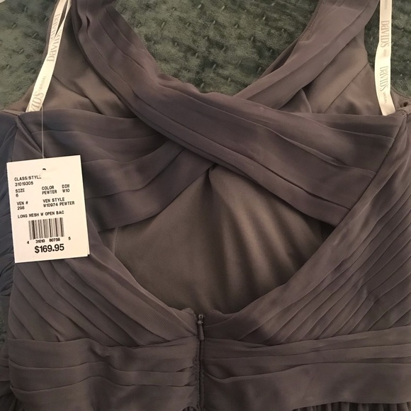 Davids Bridal mesh long bridesmaid dress - Picture 5 of 5